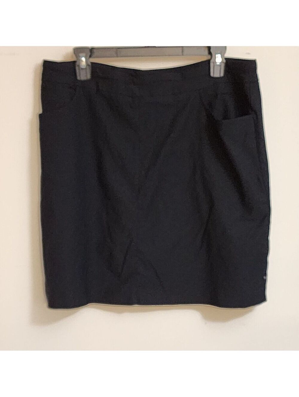 Hilary Radley Black Rayon Blend Skort with Poly Lining, Size XL